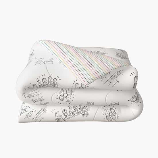 PORTICO Happiness Is Cotton Printed Single Comforter