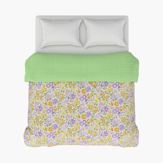 PORTICO Morning Glory Cotton Printed Double Comforter