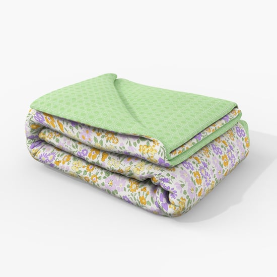 PORTICO Morning Glory Cotton Printed Double Comforter