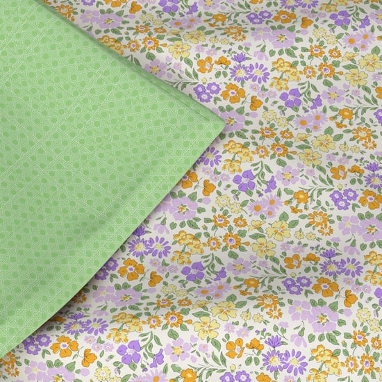PORTICO Morning Glory Cotton Printed Double Comforter