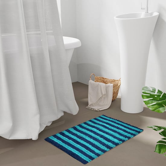 STELLAR HOME Miami Striped Bath Mat - 60x40cm