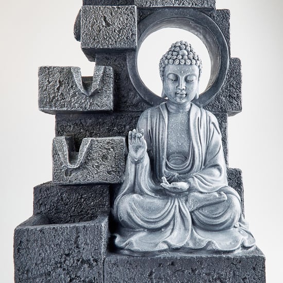 Corsica Alpine Polyresin Buddha Fountain - 26x18x44cm