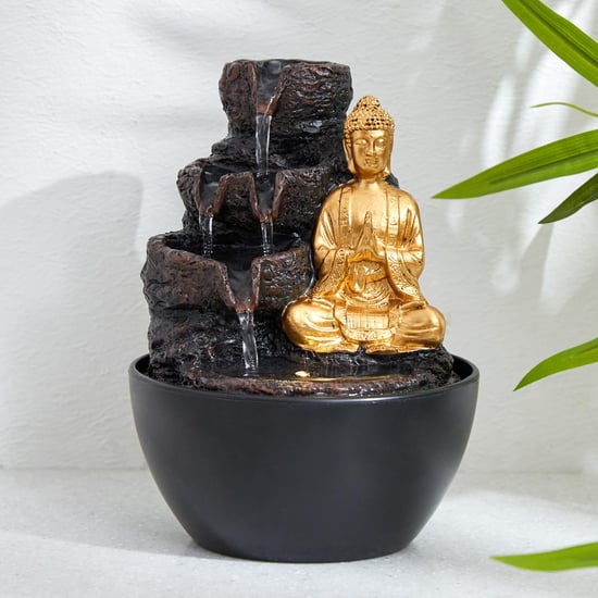 Corsica Polyresin Buddha Fountain - 13x18cm