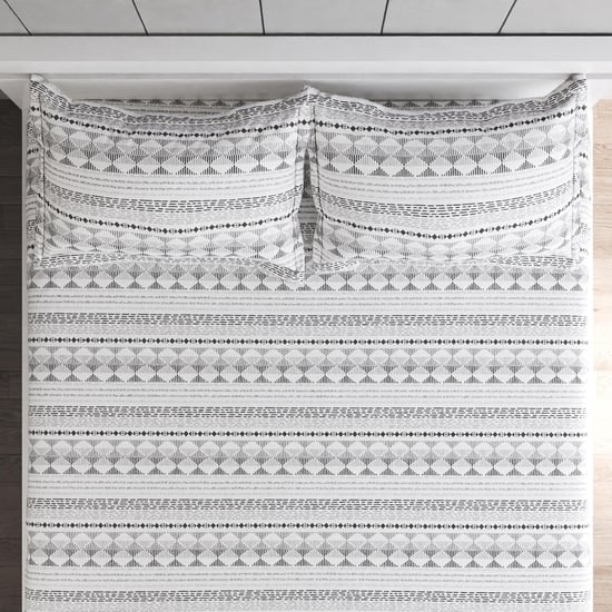 Harold Cotton 120TC Printed 3Pcs Queen Bedsheet Set