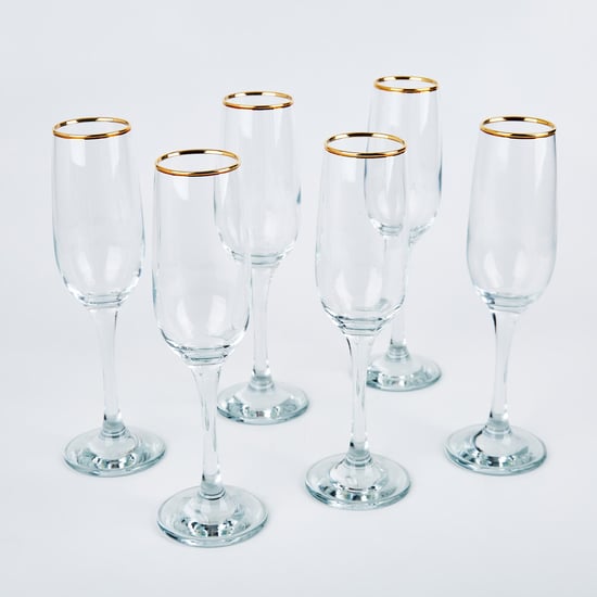 Kin Set of 6 Champagne Glasses - 210ml