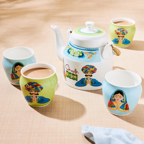 Luke Mad For India 5Pcs Bone China Tea Set