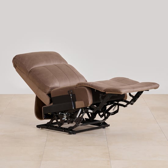 Denver Fabric 4-Seater Recliner Set - Brown