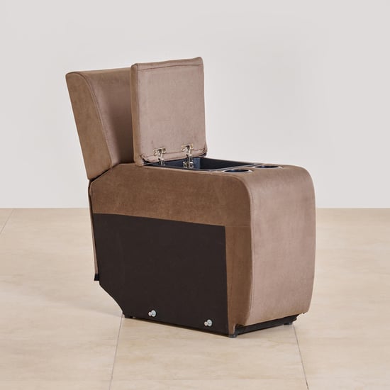 Denver Fabric 4-Seater Recliner Set - Brown