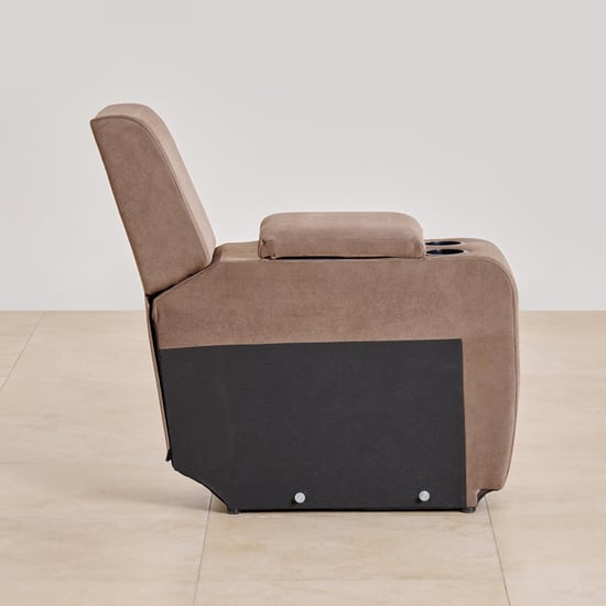 Denver Fabric 4-Seater Recliner Set - Brown