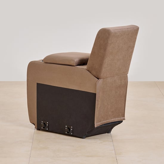 Denver Fabric 4-Seater Recliner Set - Brown