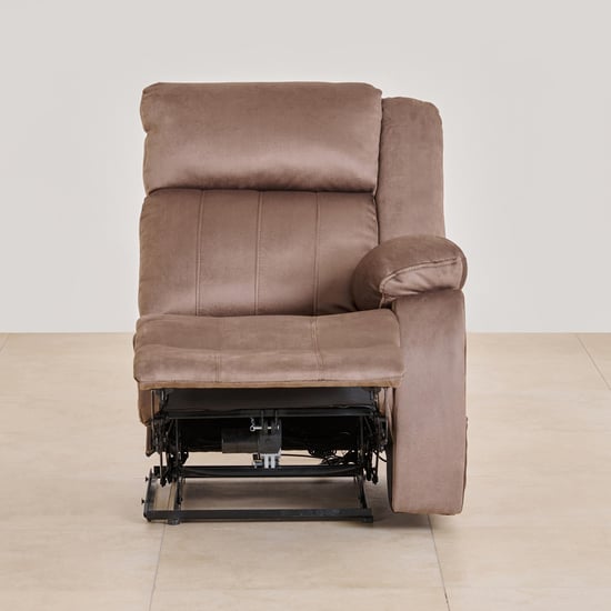 Denver Fabric 4-Seater Recliner Set - Brown