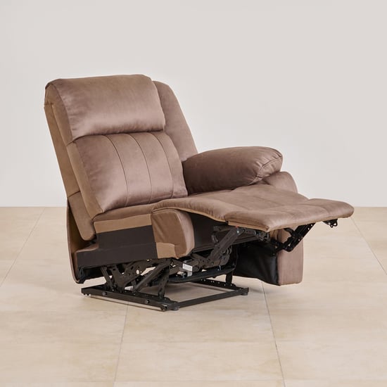 Denver Fabric 4-Seater Recliner Set - Brown