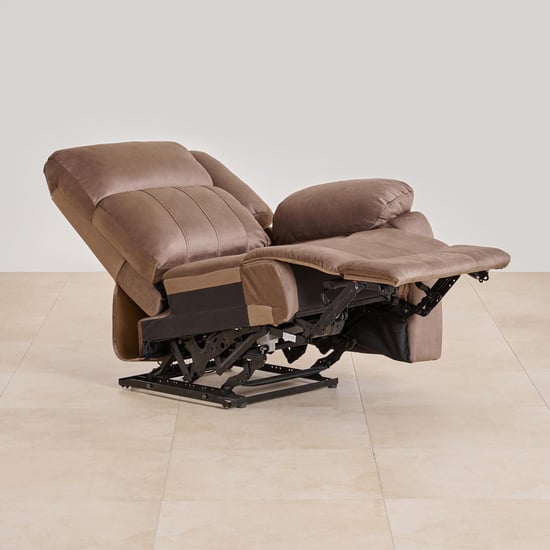 Denver Fabric 4-Seater Recliner Set - Brown