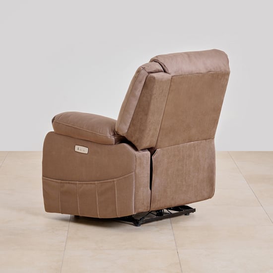 Denver Fabric 4-Seater Recliner Set - Brown