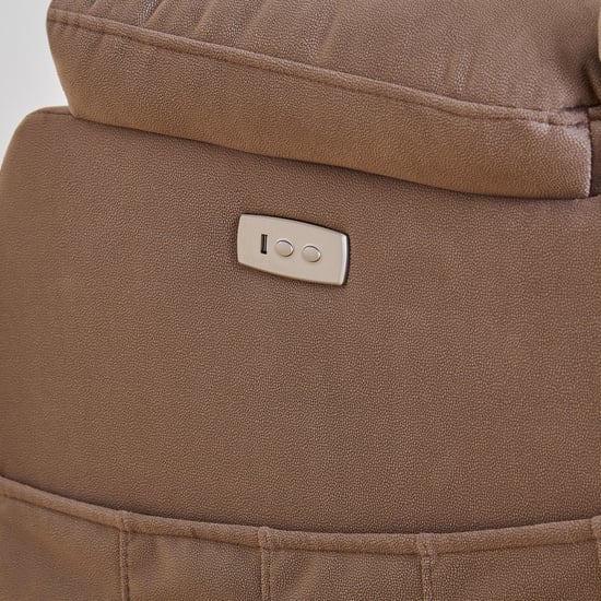 Denver Fabric 4-Seater Recliner Set - Brown