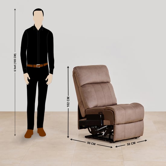 Denver Fabric 4-Seater Recliner Set - Brown