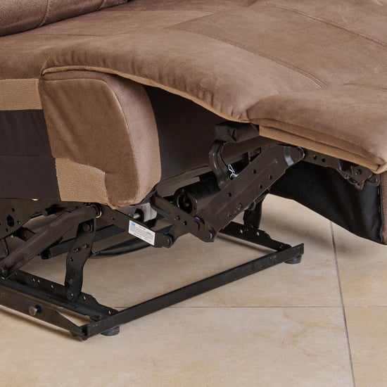 Denver Fabric 4-Seater Recliner Set - Brown