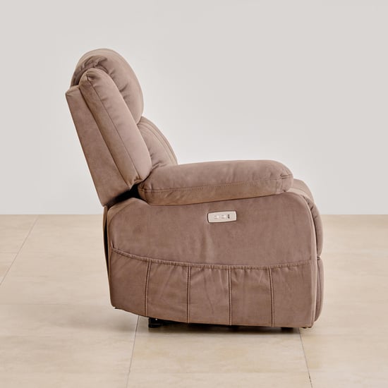 Denver Fabric 4-Seater Recliner Set - Brown