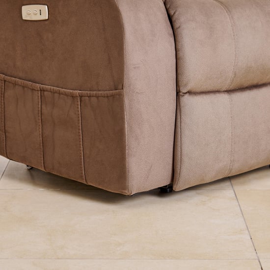 Denver Fabric 4-Seater Recliner Set - Brown