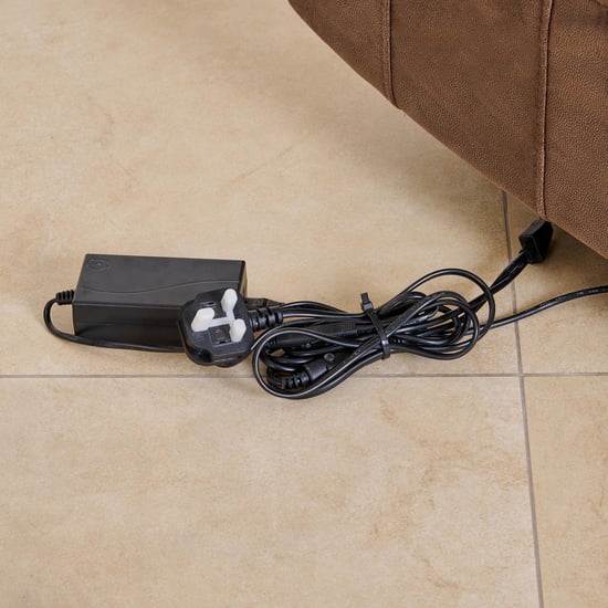 Denver Fabric 4-Seater Recliner Set - Brown