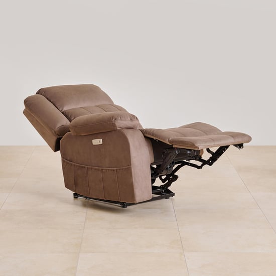 Denver Fabric 4-Seater Recliner Set - Brown