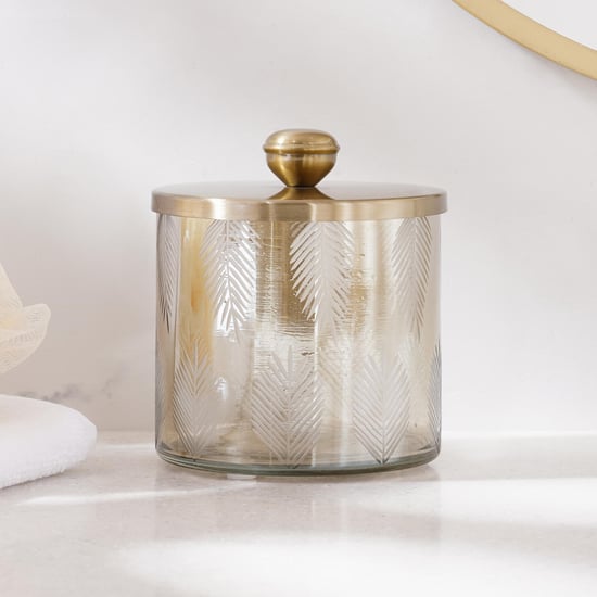 Panama Gatun Glass Cotton Jar