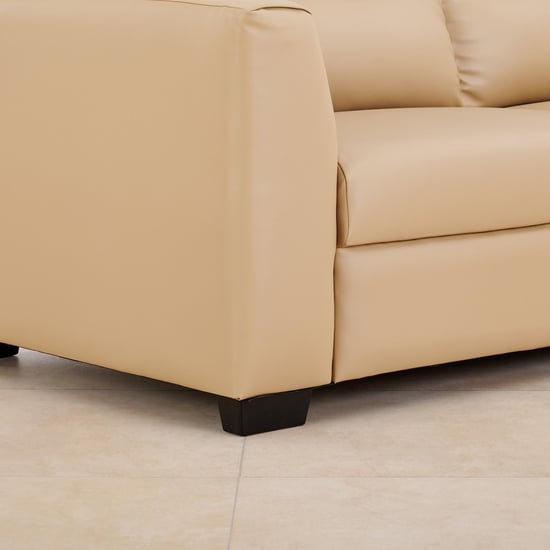 Ellora Faux Leather 3+1+1 Seater Sofa Set - Beige