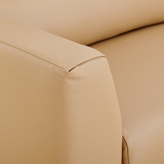 Ellora Faux Leather 3+1+1 Seater Sofa Set - Beige