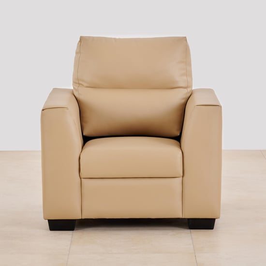 Ellora Faux Leather 3+1+1 Seater Sofa Set - Beige