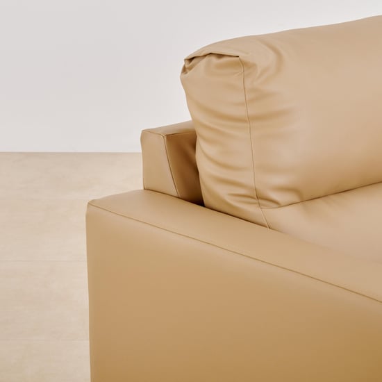 Ellora Faux Leather 3+1+1 Seater Sofa Set - Beige