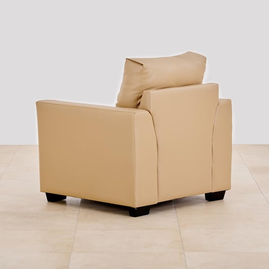 Ellora Faux Leather 3+1+1 Seater Sofa Set - Beige