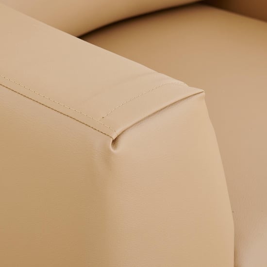 Ellora Faux Leather 3+1+1 Seater Sofa Set - Beige