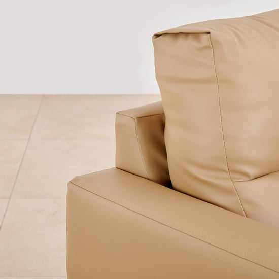 Ellora Faux Leather 3+1+1 Seater Sofa Set - Beige