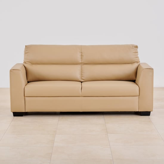 Ellora Faux Leather 3+1+1 Seater Sofa Set - Beige