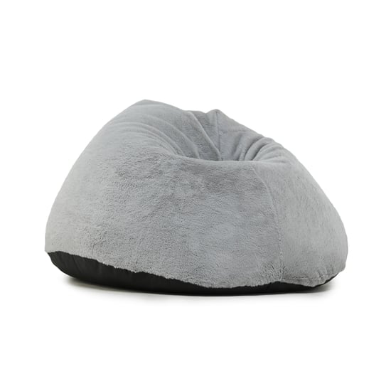Helios Lunar Faux Fur Teardrop Bean Bag Cover - Grey