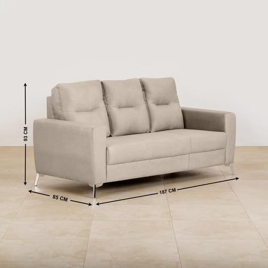 Helios Vive Fabric 3+1+1 Seater Sofa Set - Beige