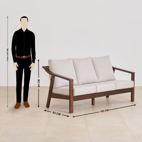 Helios Zara NXT Fabric 3+2 Seater Sofa Set - Beige