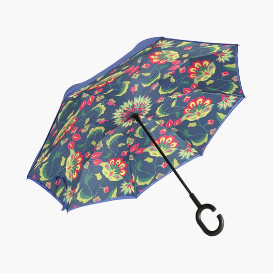 INDIA CIRCUS Cyanic Pop Burst Printed Reversible Umbrella