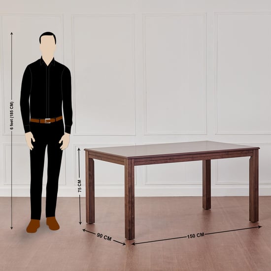 Montoya 6-Seater Dining Set with Chairs and Bench - Brown