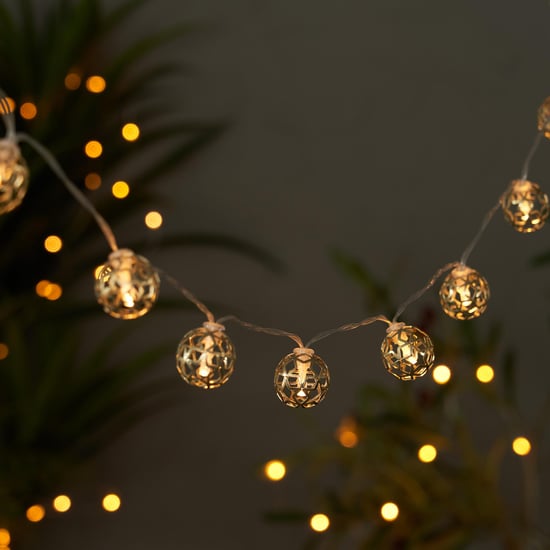 Serena Slice Moroccan Balls LED String Lights - 10 Bulbs