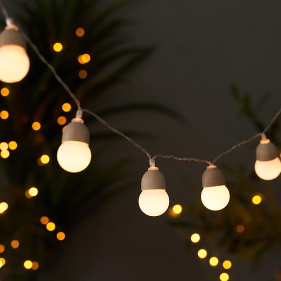 Serena Slice Wooden String Light - 10 Bulbs