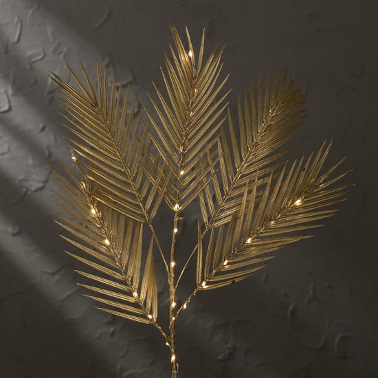 Serena Slice Decorative Leaf Stick with String Lights