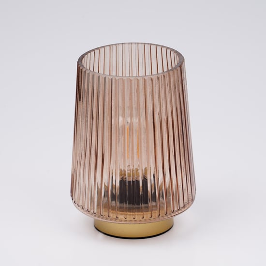 Moksha Glint Gaze Glass Ribbed Table Lamp