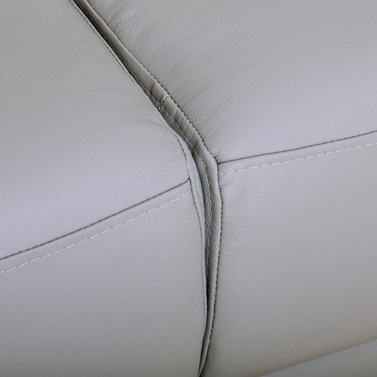 Walter Half Leather 3-Seater Sofa - Grey