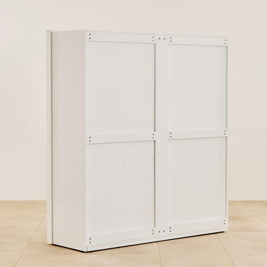 Polaris 2-Door Sliding Wardrobe with Mirror- White