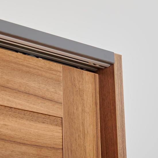 Quadro 2-Door Sliding Wardrobe with Mirror and Drawers -  Brown