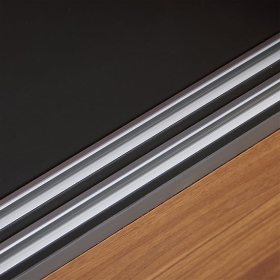 Quadro 2-Door Sliding Wardrobe with Mirror and Drawers -  Brown