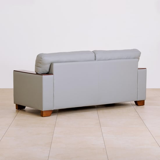 Walter Half Leather 3+2+1 Seater Sofa Set - Grey