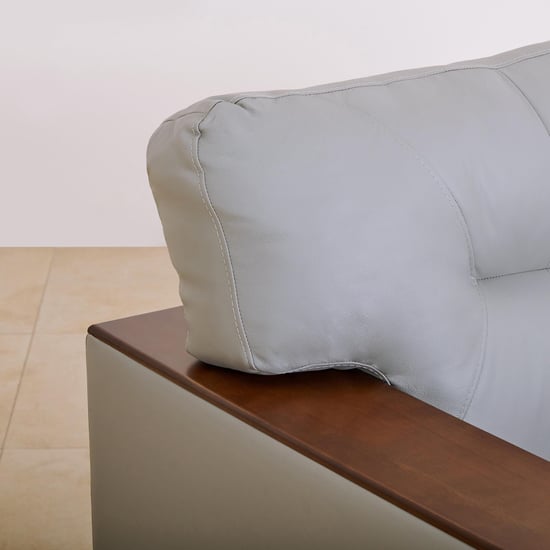 Walter Half Leather 3+2 Seater Sofa Set - Grey