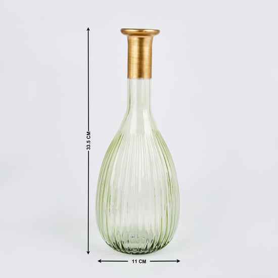 Moksha Neysa Glass Ribbed Vase